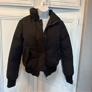 EUC Mackage Montréal Women’s Black Crop Jacket SZ XS Missing The Hood !!